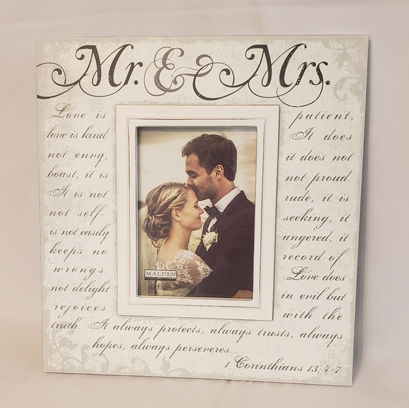 Other - Mr & Mis 1 Corinthians 13:4-7 Picture Frame Wedding